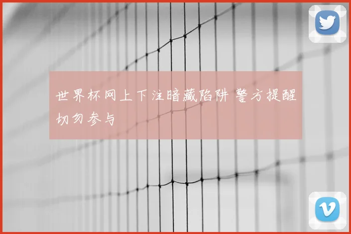 世界杯网上下注暗藏陷阱 警方提醒切勿参与